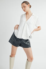 Load image into Gallery viewer, V-Neck Short Sleeve Top I ABET7508

