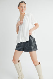 V-Neck Short Sleeve Top I ABET7508