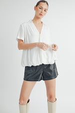 Load image into Gallery viewer, V-Neck Short Sleeve Top I ABET7508
