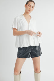 V-Neck Short Sleeve Top I ABET7508