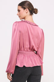 V-NECK Long Sleeve Blouse I ABET7516 I SHIP 09/18/24