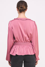 V-NECK Long Sleeve Blouse I ABET7516 I SHIP 09/18/24