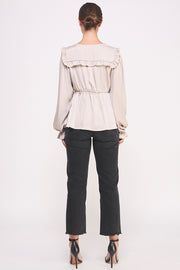 Satin Long Sleeve Blouse I ABET7517 I SHIP 09/11/24