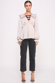 Satin Long Sleeve Blouse I ABET7517 I SHIP 09/11/24