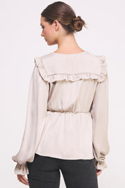 Satin Long Sleeve Blouse I ABET7517 I SHIP 09/11/24