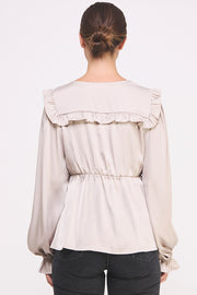 Satin Long Sleeve Blouse I ABET7517 I SHIP 09/11/24