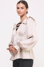 Satin Long Sleeve Blouse I ABET7517 I SHIP 09/11/24