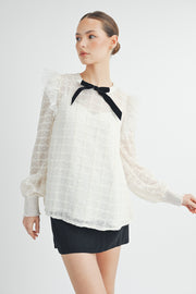 Sheer Top with Bow Detail I ABET7518
