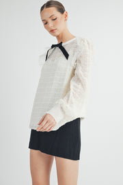 Sheer Top with Bow Detail I ABET7518