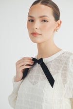 Load image into Gallery viewer, Sheer Top with Bow Detail I ABET7518

