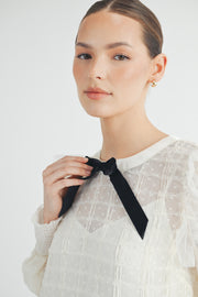 Sheer Top with Bow Detail I ABET7518