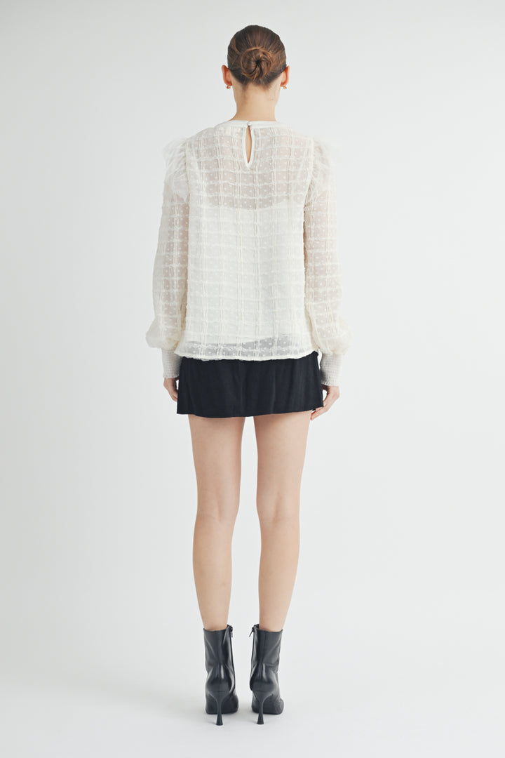 Sheer Top with Bow Detail I ABET7518