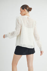 Sheer Top with Bow Detail I ABET7518