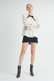 Sheer Top with Bow Detail I ABET7518