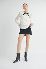 Load image into Gallery viewer, Sheer Top with Bow Detail I ABET7518
