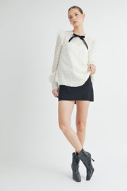 Sheer Top with Bow Detail I ABET7518