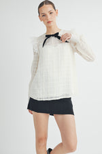 Load image into Gallery viewer, Sheer Top with Bow Detail I ABET7518
