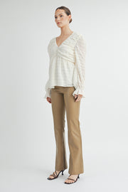 V-NECK LONG SLEEVES BLOUSE I ABET7519