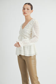 V-NECK LONG SLEEVES BLOUSE I ABET7519