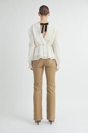 V-NECK LONG SLEEVES BLOUSE I ABET7519