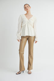 V-NECK LONG SLEEVES BLOUSE I ABET7519