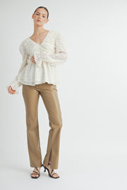 V-NECK LONG SLEEVES BLOUSE I ABET7519