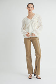 V-NECK LONG SLEEVES BLOUSE I ABET7519