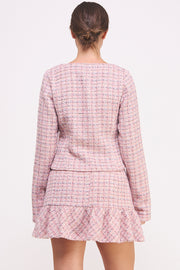 wholesale women's Tweed pink Jacket 