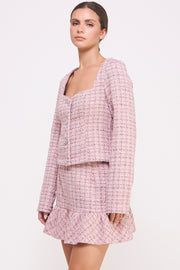 wholesale women's Tweed pink Jacket 