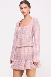 wholesale women's Tweed pink Jacket 
