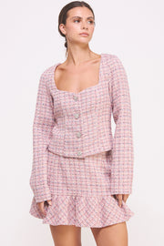 wholesale women's Tweed pink Jacket 