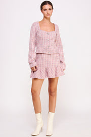 wholesale women's Tweed pink Jacket 