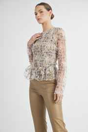 Long-Sleeve Mesh Top I ABET7533 I INSTOCK