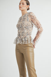 Long-Sleeve Mesh Top I ABET7533 I INSTOCK