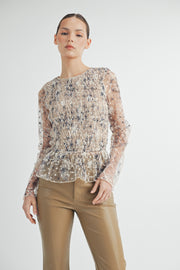 Long-Sleeve Mesh Top I ABET7533 I INSTOCK