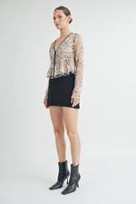 Load image into Gallery viewer, Sheer Ruched Top I ABET7534 I INSTOCK
