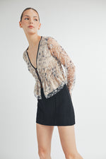 Load image into Gallery viewer, Sheer Ruched Top I ABET7534 I INSTOCK
