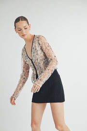 Sheer Ruched Top I ABET7534 I INSTOCK