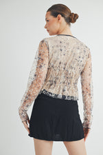 Load image into Gallery viewer, Sheer Ruched Top I ABET7534 I INSTOCK
