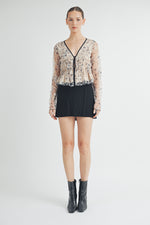 Load image into Gallery viewer, Sheer Ruched Top I ABET7534 I INSTOCK
