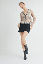 Load image into Gallery viewer, Sheer Ruched Top I ABET7534 I INSTOCK
