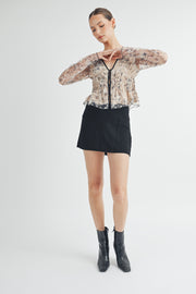 Sheer Ruched Top I ABET7534 I INSTOCK