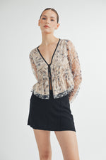 Load image into Gallery viewer, Sheer Ruched Top I ABET7534 I INSTOCK
