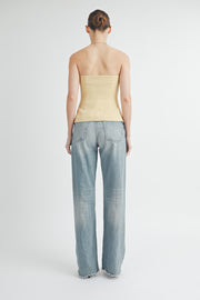 BUTTON DOWN BUSTIER TUBE TOP I ABET7535