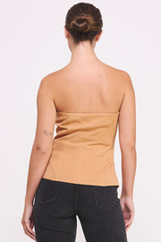 BUTTON DOWN BUSTIER TUBE TOP I ABET7535