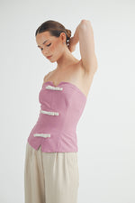 Load image into Gallery viewer, FRONT BOW BUSTIER TOP I ABET7536 I SHIP 09/11/24
