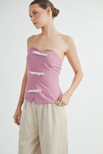 Load image into Gallery viewer, FRONT BOW BUSTIER TOP I ABET7536 I SHIP 09/11/24
