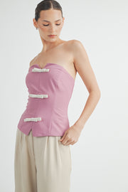 FRONT BOW BUSTIER TOP I ABET7536 I SHIP 09/11/24