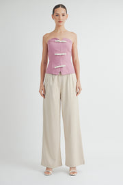 FRONT BOW BUSTIER TOP I ABET7536 I SHIP 09/11/24