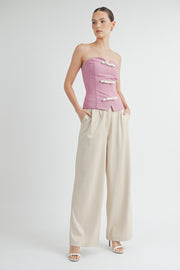 FRONT BOW BUSTIER TOP I ABET7536 I SHIP 09/11/24